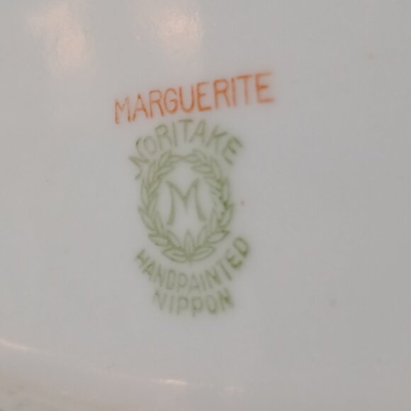Vintage Anitque Noritake Marguerite Hand Painted Nippon Ceramic Oval Platter 11" - Picture 7 of 17